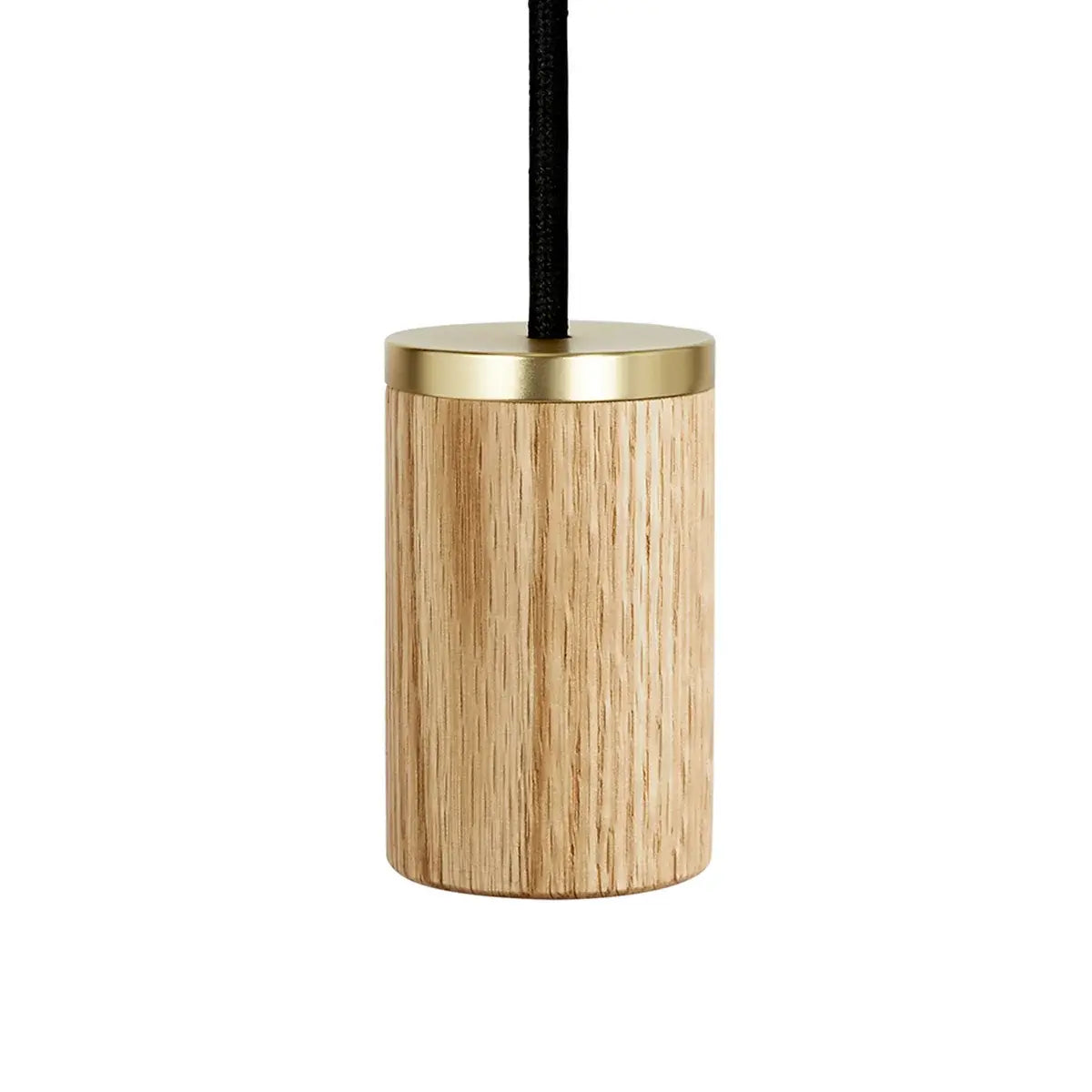 [gebraucht] B-ware Tala Pendelleuchte Hängelampe Wohnzimmerlampe Eiche Messing E27 Natur 300cm