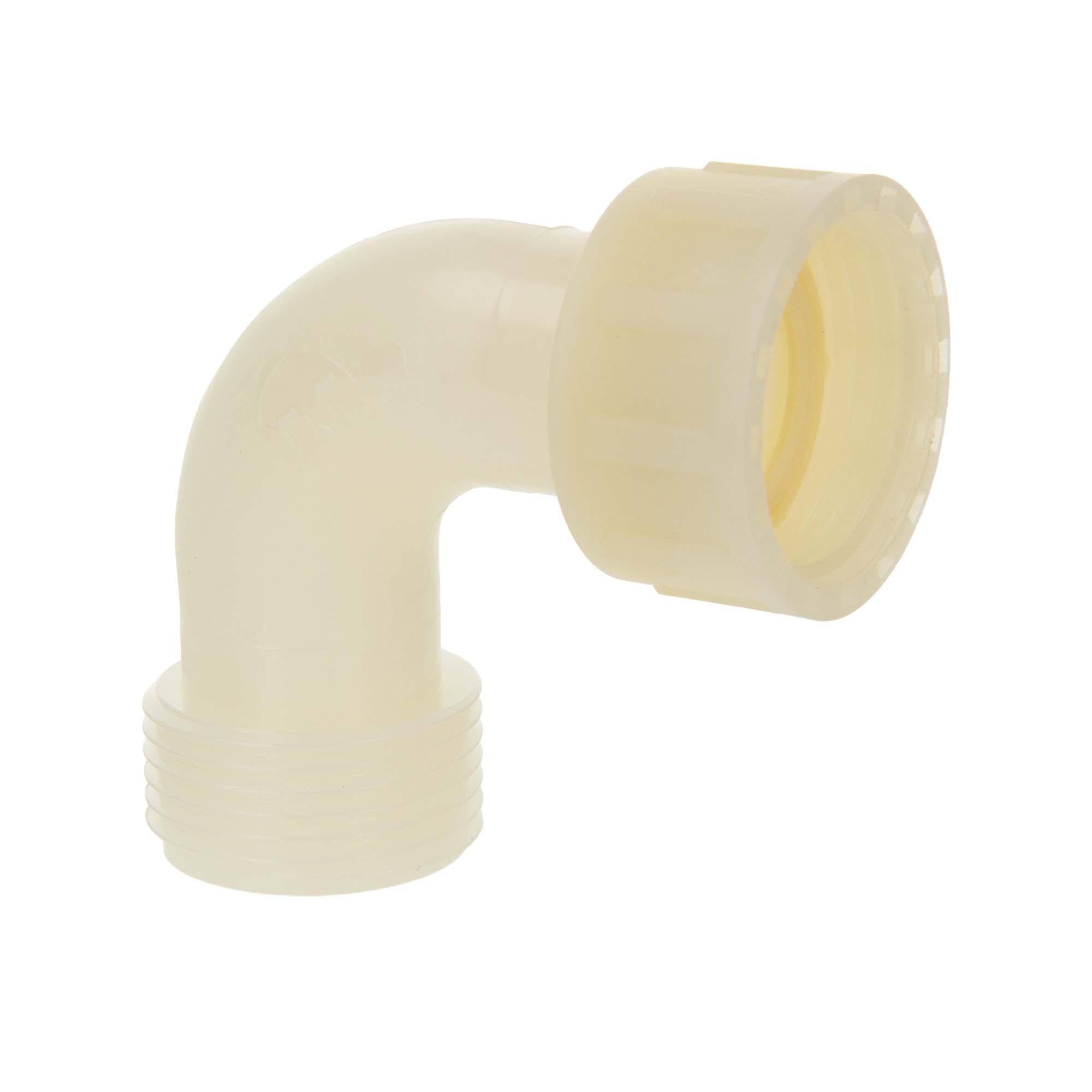 Tecuro 90° Winkel Mit 1 Zoll Außengewinde X 1 Zoll Überwurfmutter, Pa (nylon 66), Natur