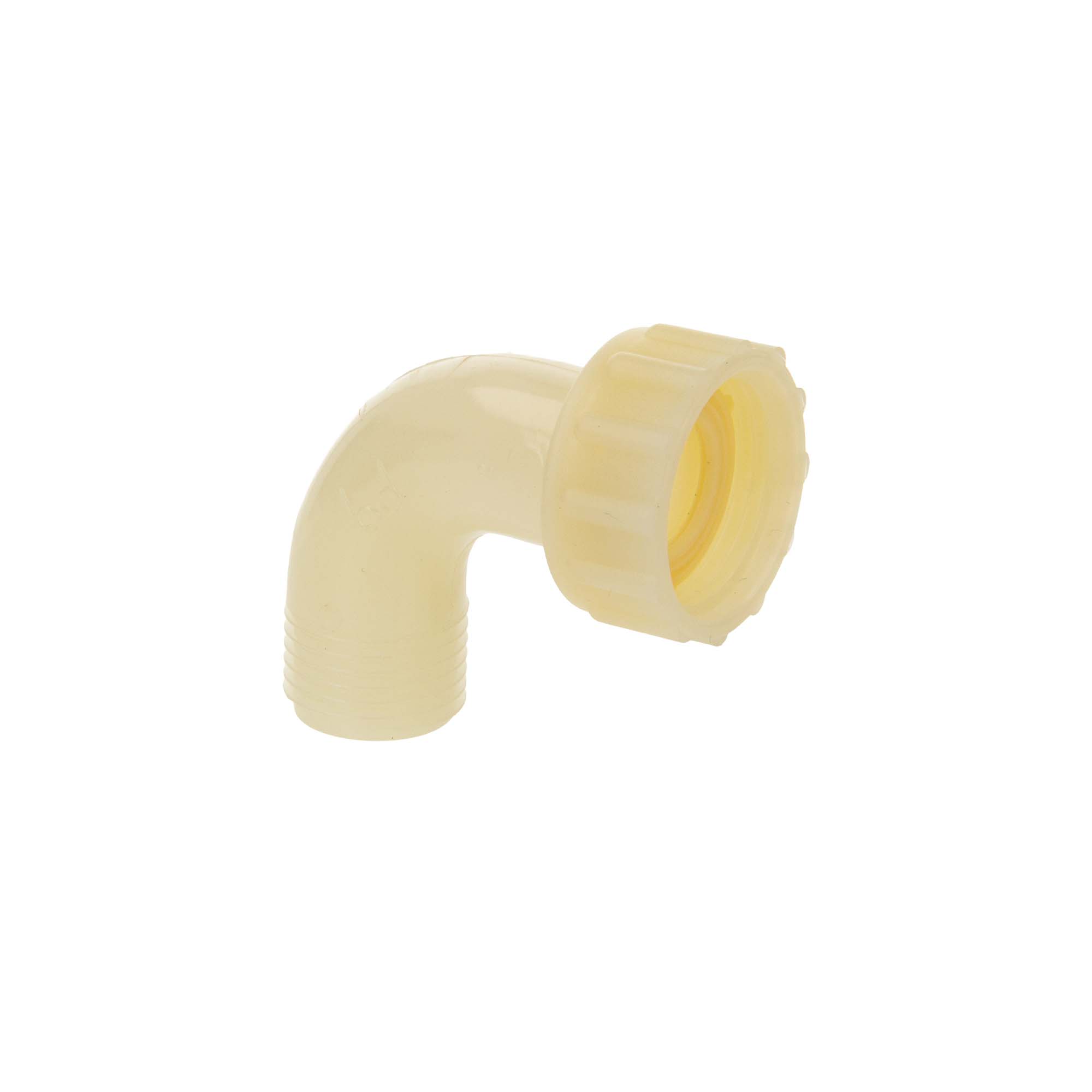 Tecuro 90° Winkel Mit 1/2 Zoll Außengewinde X 3/4 Zoll Überwurfmutter, Pa (nylon 66), Natur
