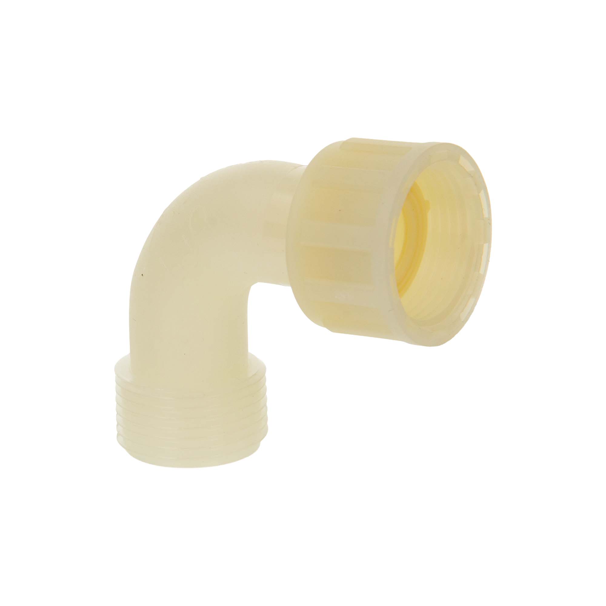 Tecuro 90° Winkel Mit 3/4 Zoll Außengewinde X 3/4 Zoll Überwurfmutter, Pa (nylon 66), Natur