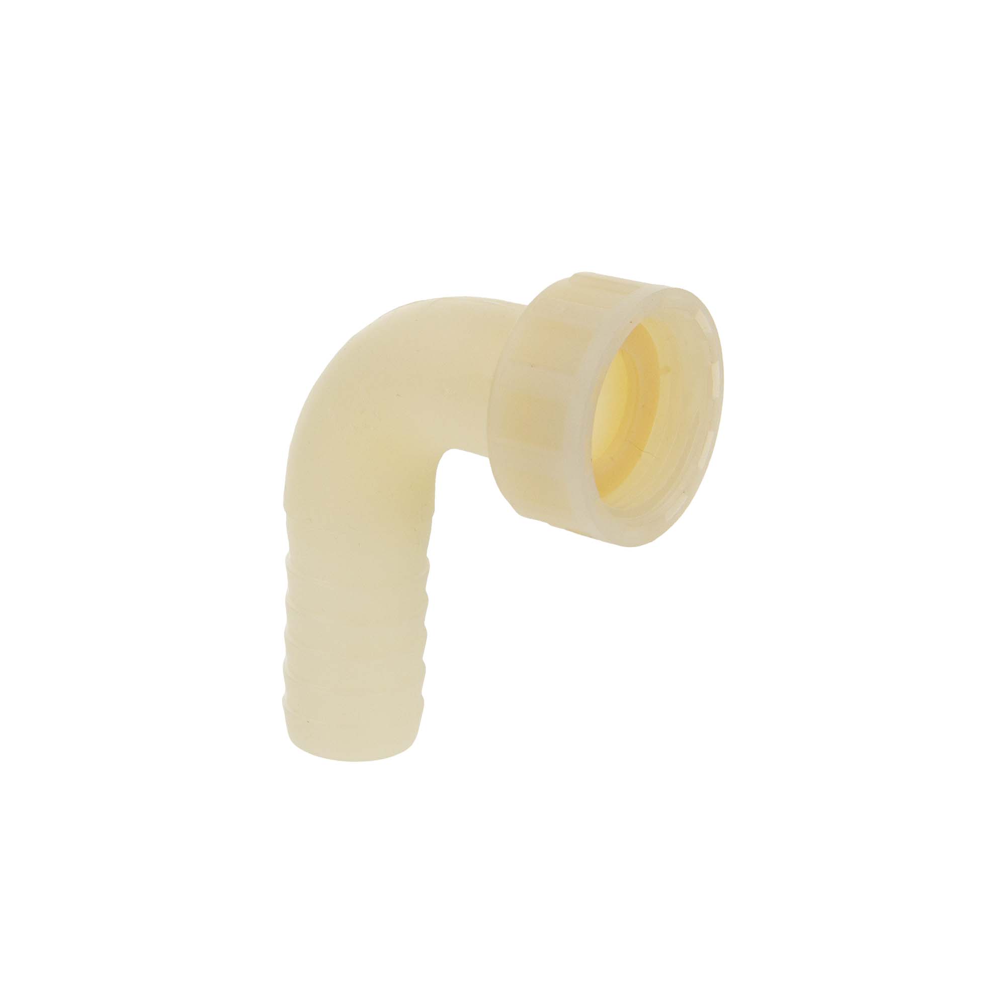 Tecuro 90° Winkel-schlauchtülle Ø 19 Mm X Überwurfmutter 3/4 Zoll, Pa (nylon 66), Natur