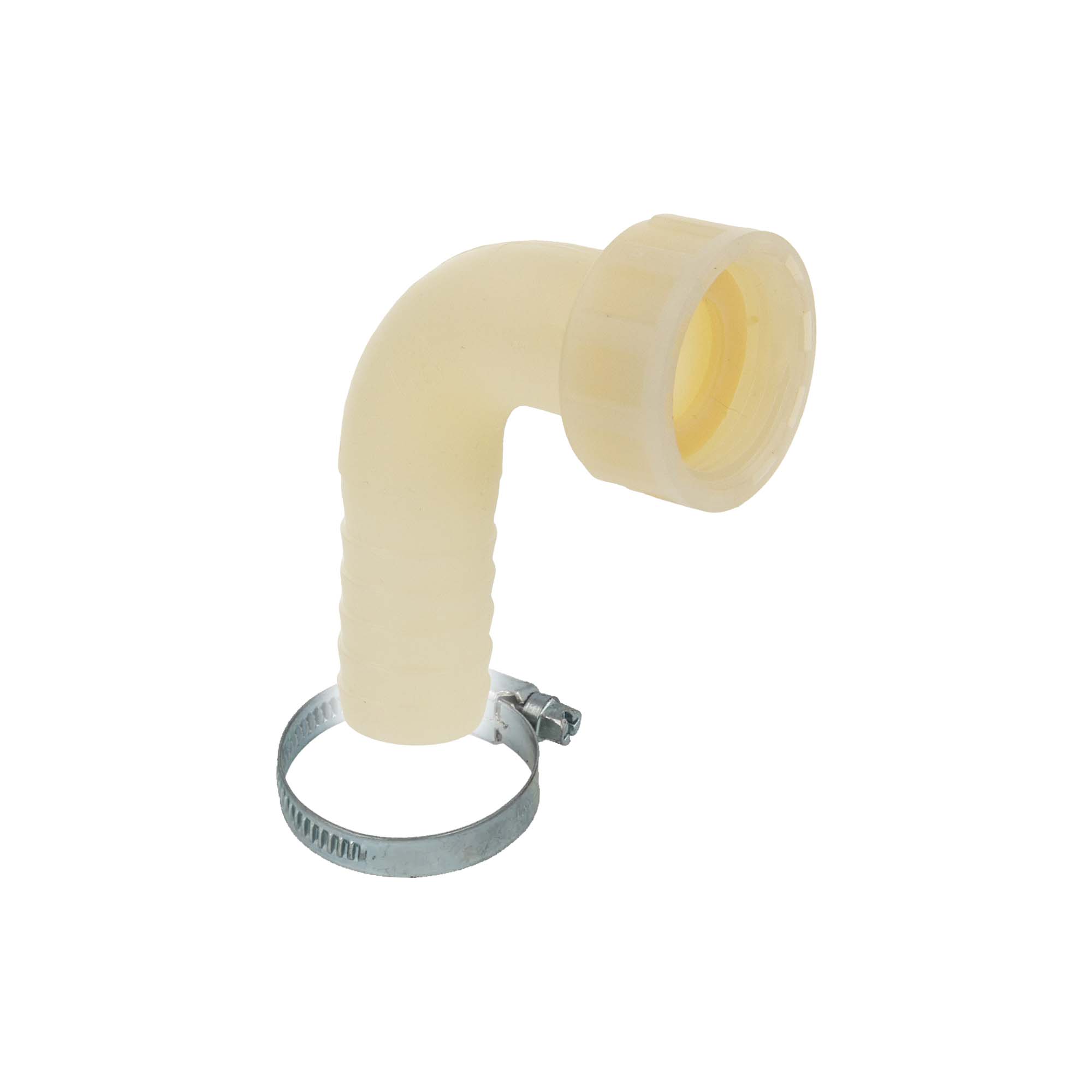 Tecuro 90° Winkel-schlauchtülle Ø 19 Mm X Überwurfmutter 3/4 Zoll, Inkl. Schlauchschelle, Pa (nylon 66), Natur