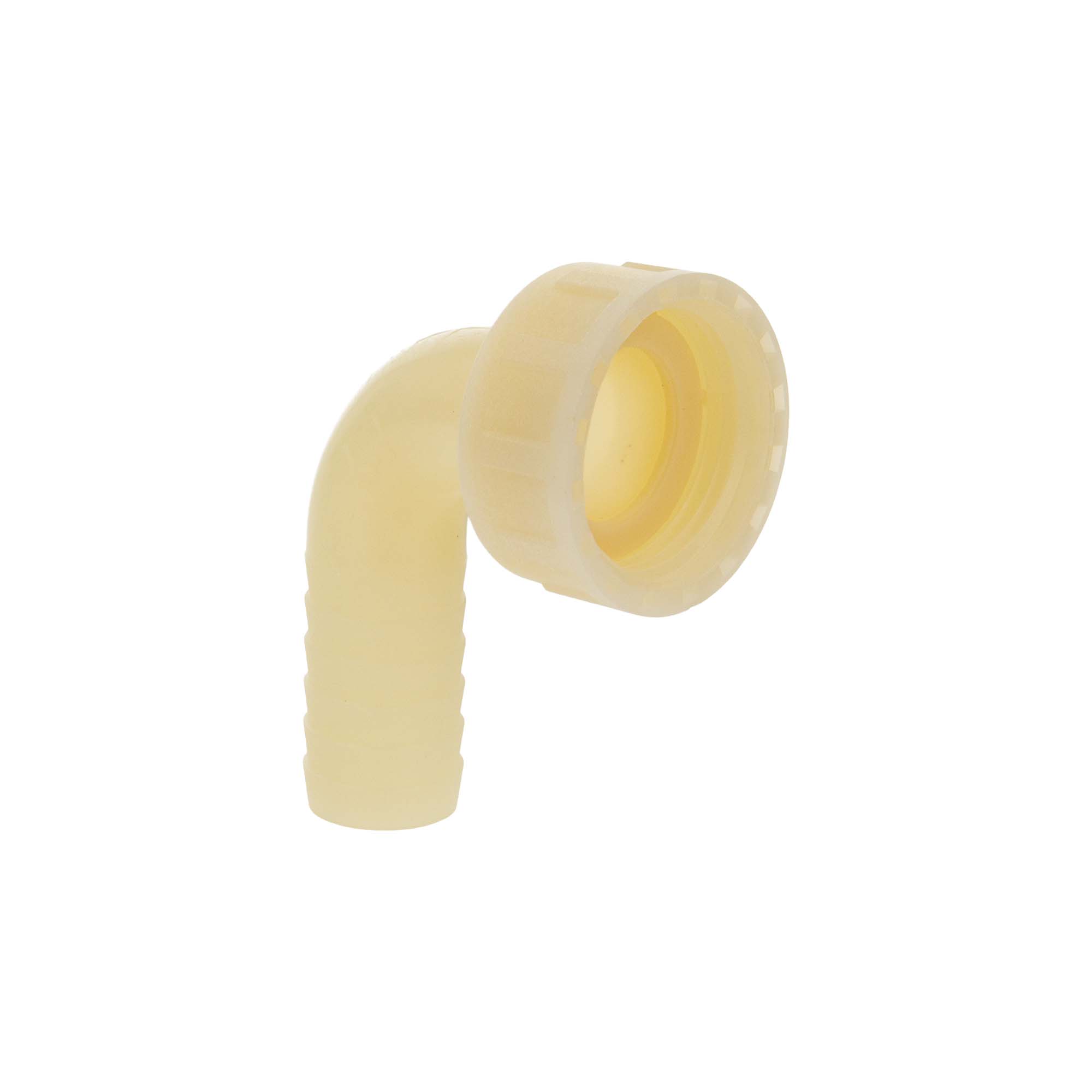 Tecuro 90° Winkel-schlauchtülle Ø 20 Mm X Überwurfmutter 1 Zoll, Pa (nylon 66), Natur