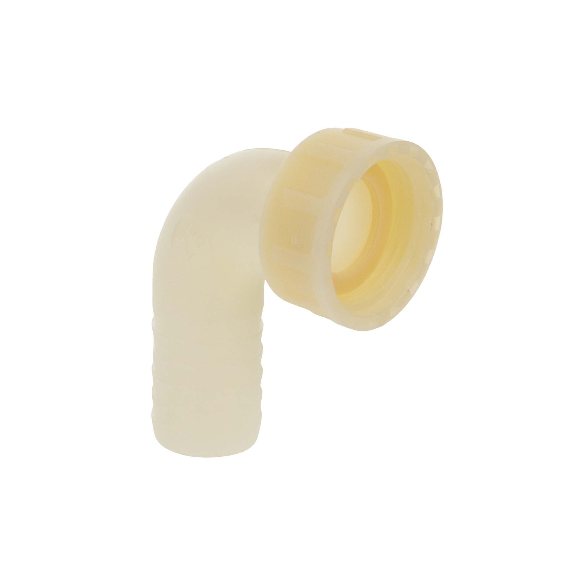 Tecuro 90° Winkel-schlauchtülle Ø 25 Mm X Überwurfmutter 1 Zoll, Pa (nylon 66), Natur