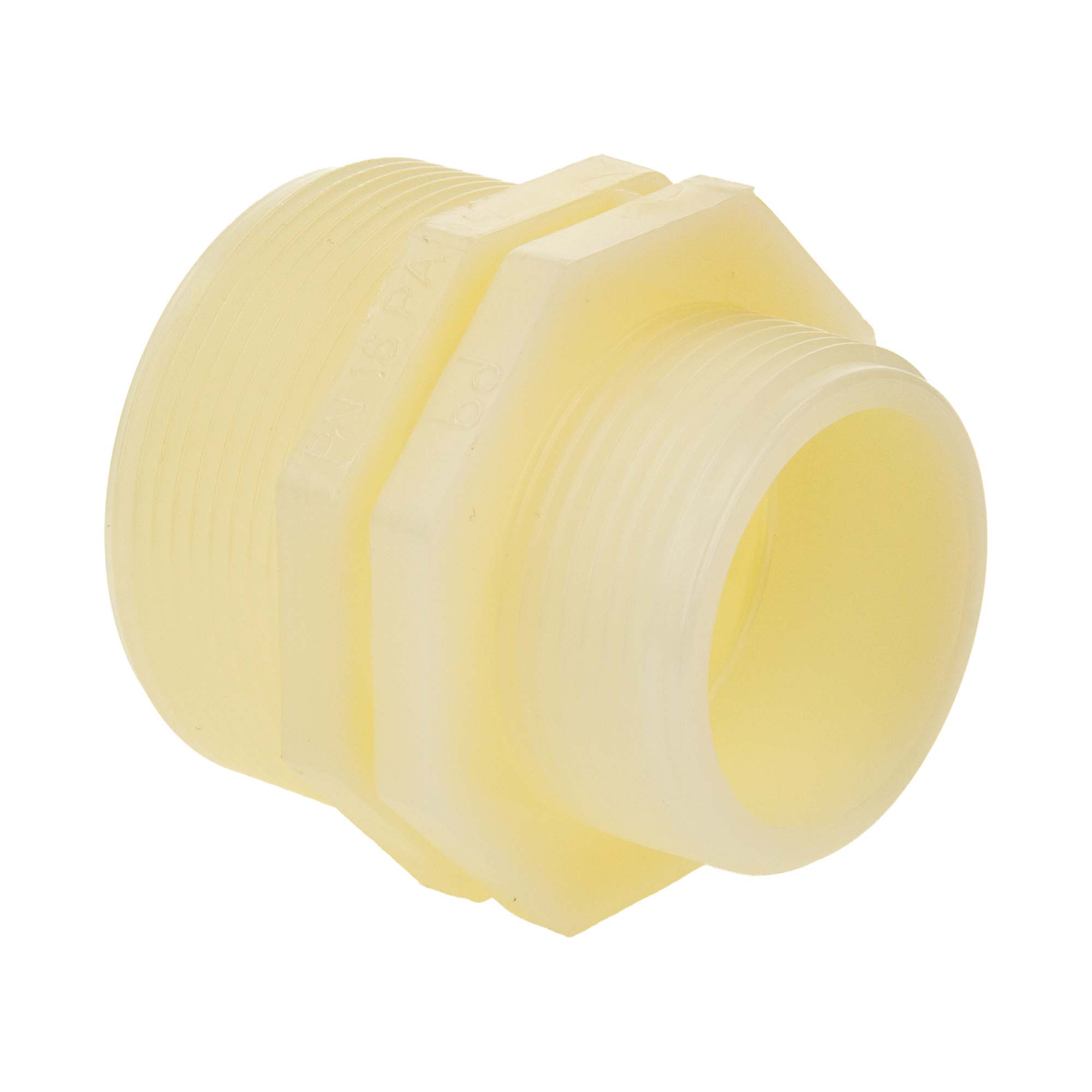 Tecuro Doppelnippel, Reduziert, 1 1/2 Zoll Ag X 2 Zoll Ag, Pa (nylon 66), Natur