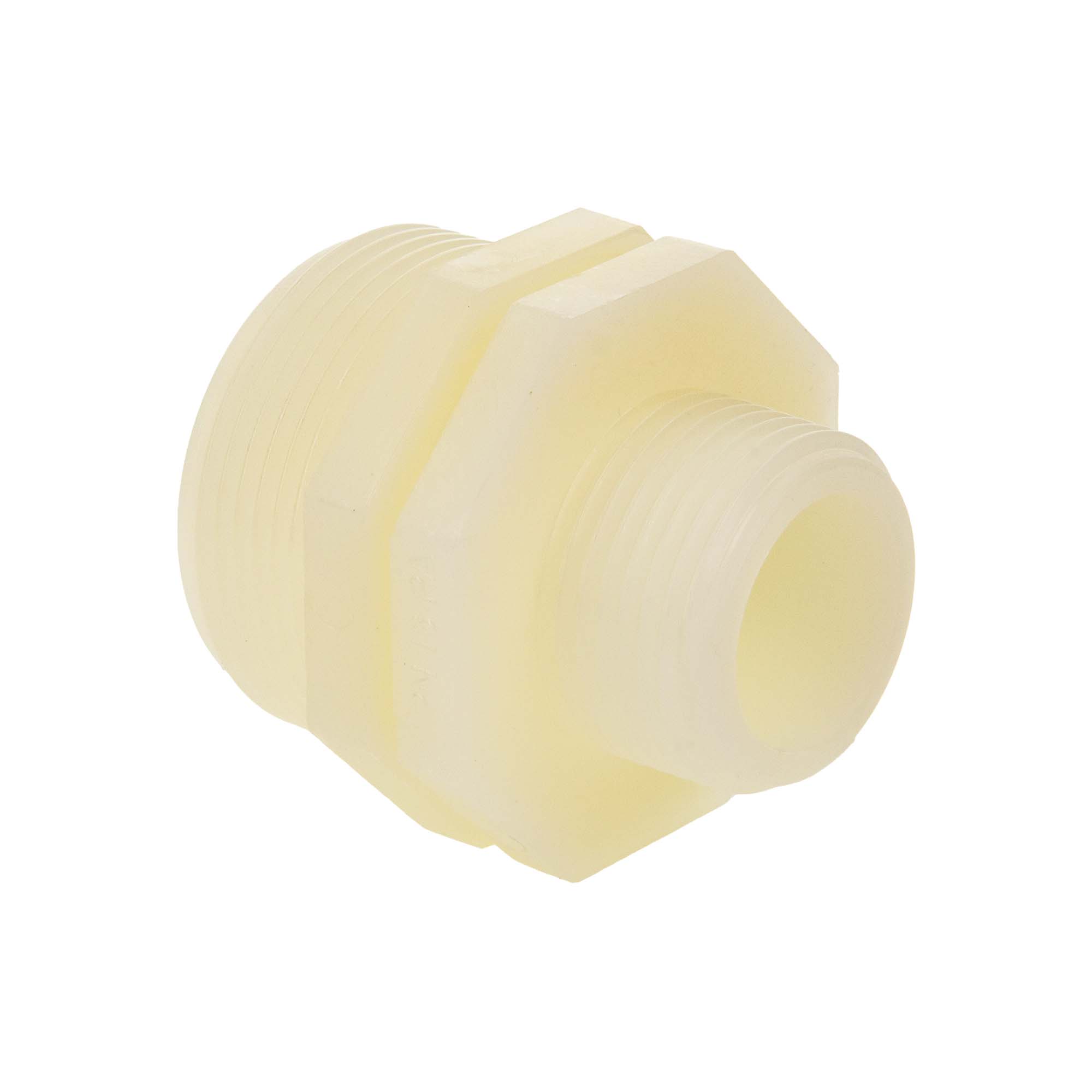 Tecuro Doppelnippel, Reduziert, 1 Zoll Ag X 1 1/2 Zoll Ag, Pa (nylon 66), Natur