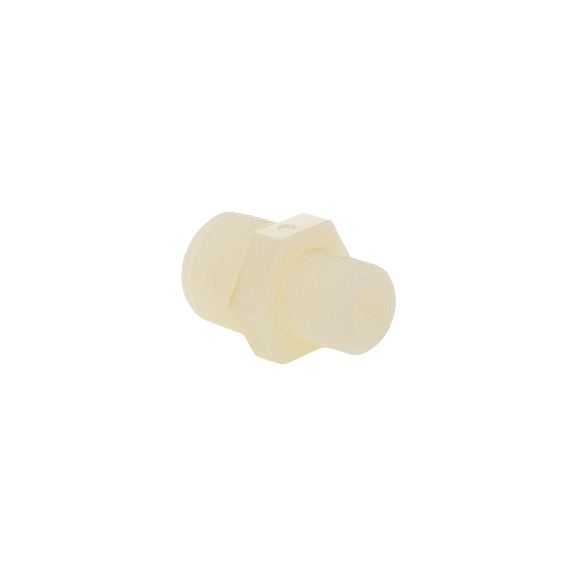 Tecuro Doppelnippel, Reduziert, 3/8 Zoll Ag X 1/2 Zoll Ag, Pa (nylon 66), Natur