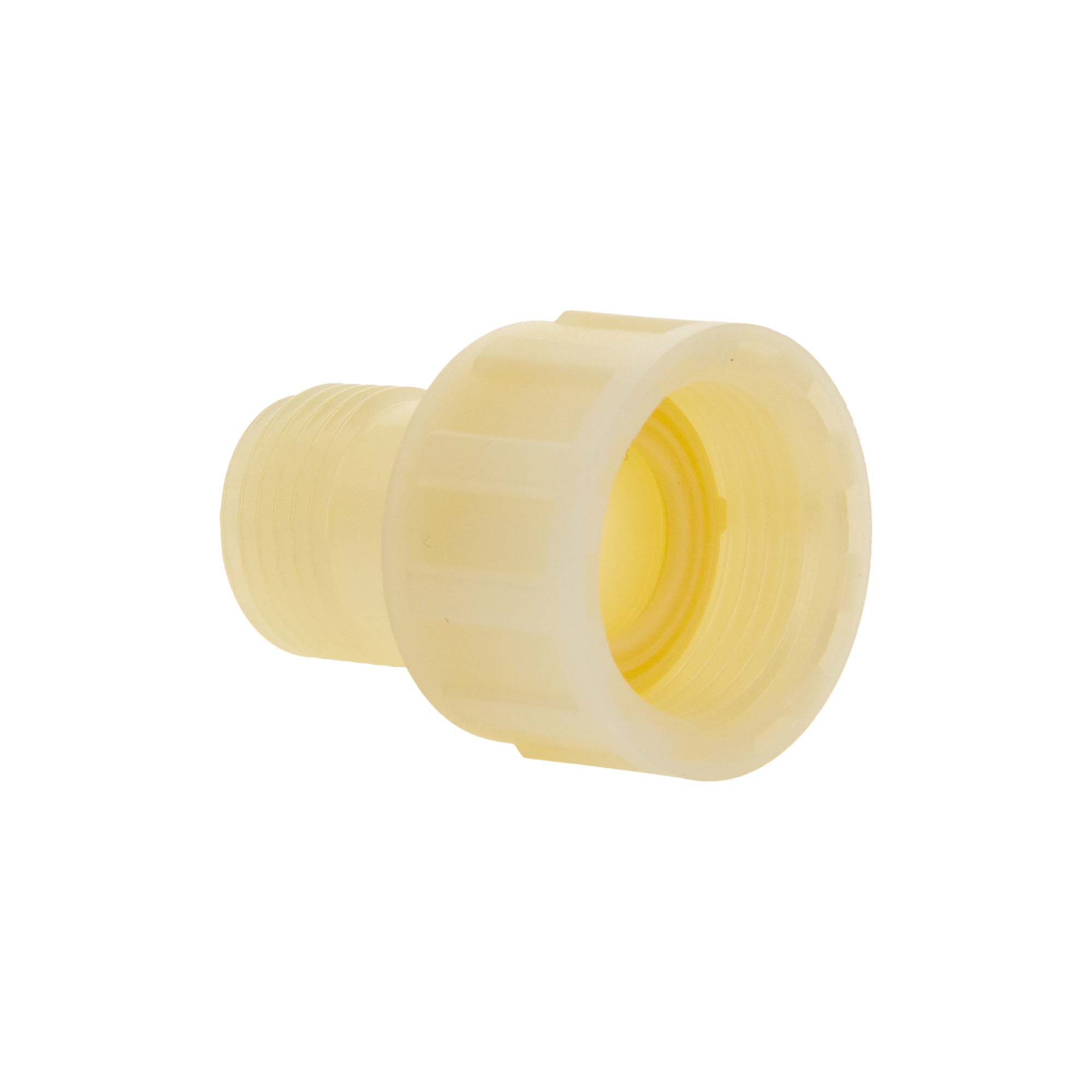 Tecuro Verschraubung Mit 1/2 Zoll Außengewinde X 3/4 Zoll Überwurfmutter, Pa (nylon 66), Natur