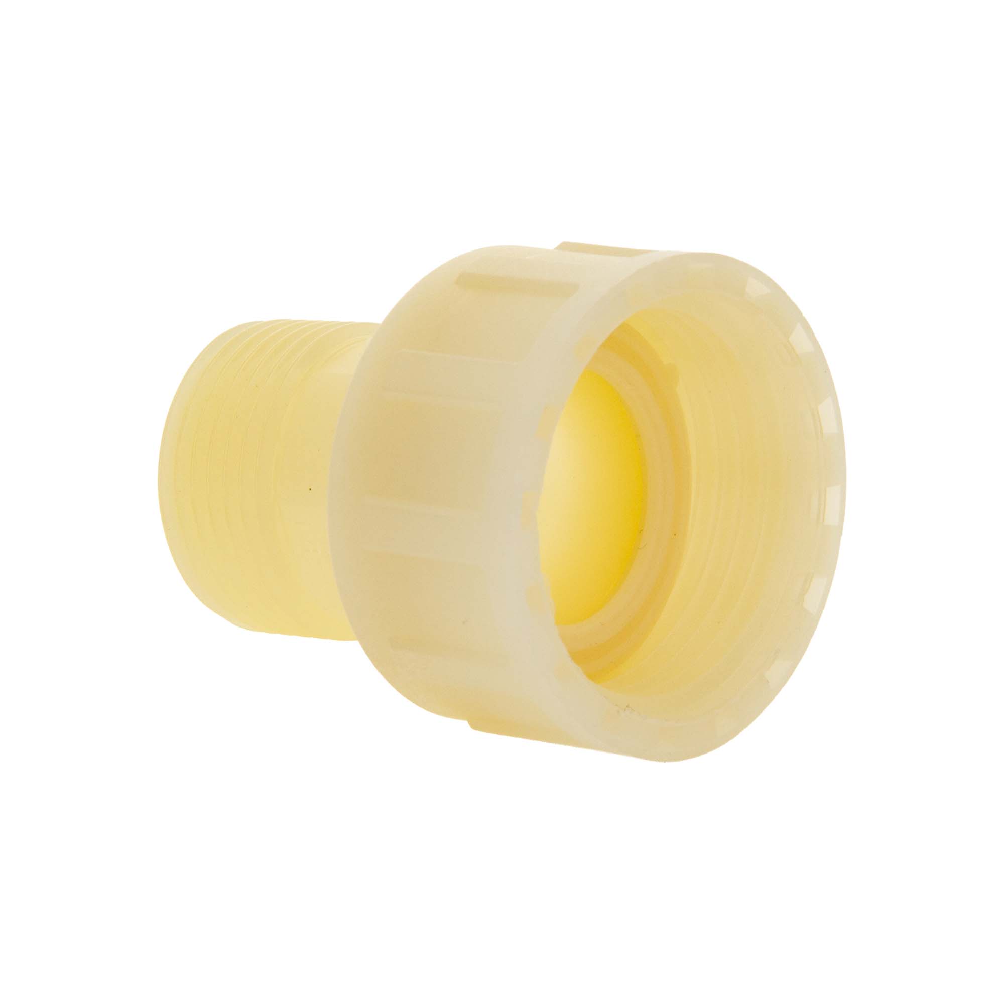 Tecuro Verschraubung Mit 3/4 Zoll Außengewinde X 1 Zoll Überwurfmutter, Pa (nylon 66), Natur