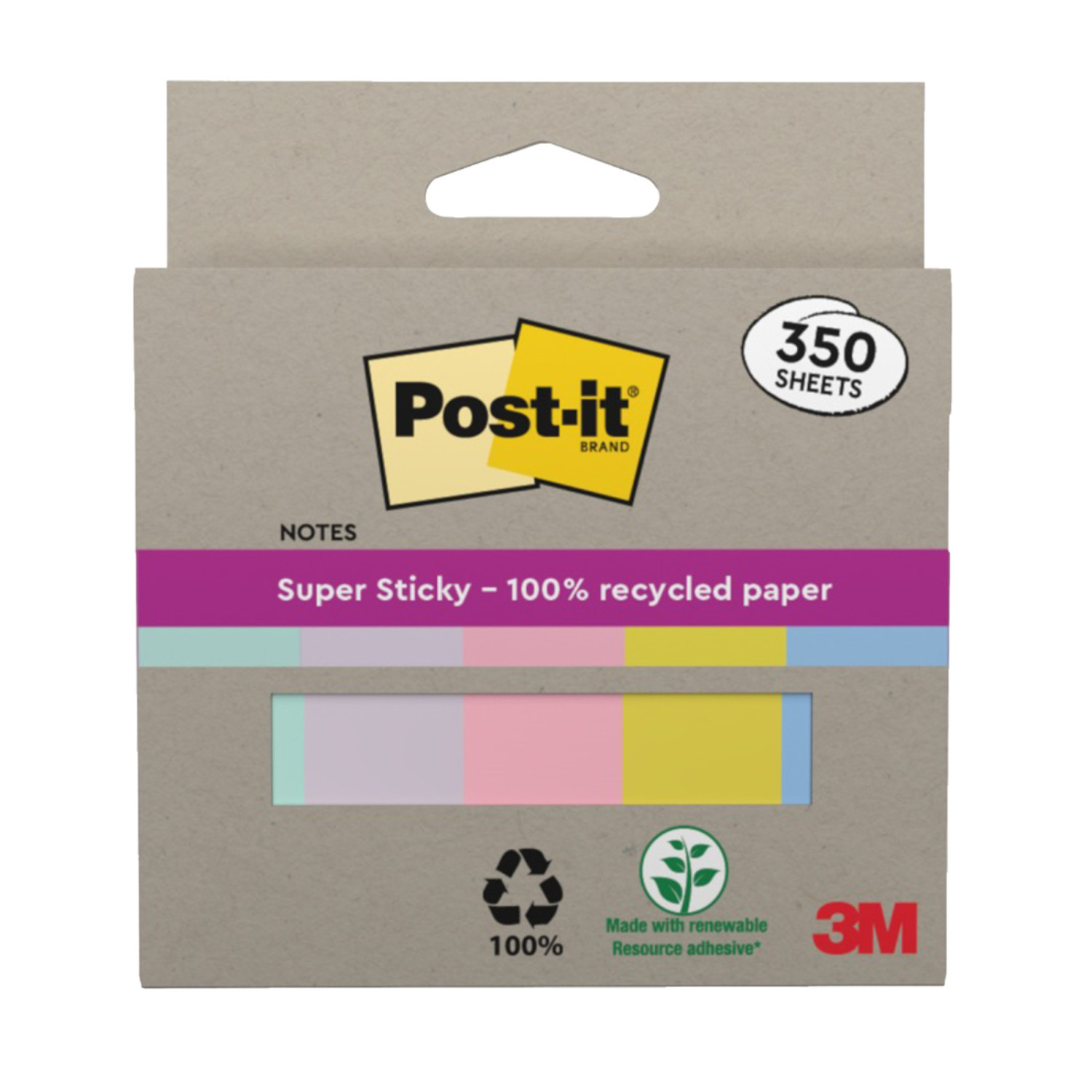 Post-it Index Haftnotizen Mini 683-5pastel Pastell 11.9x43.2mm 5x20 Blatt