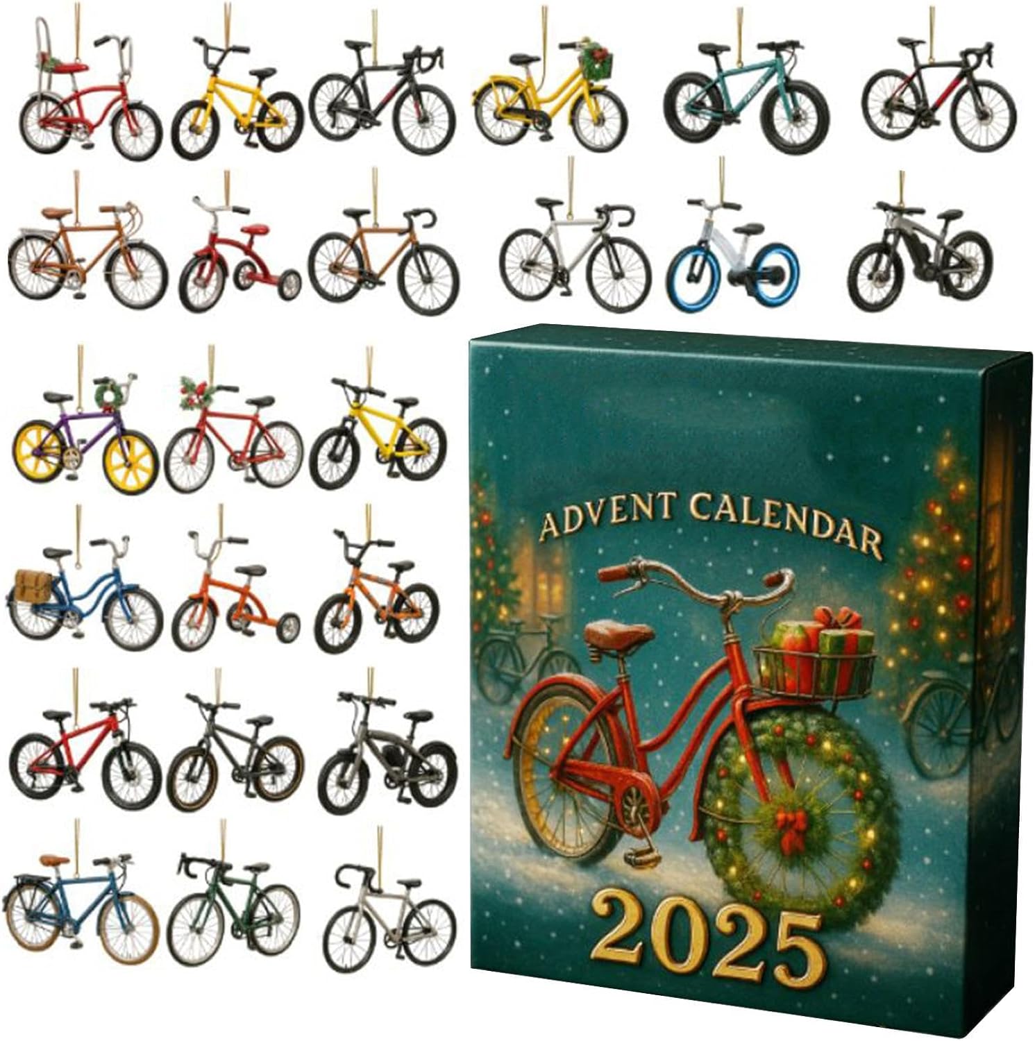 2d-adventskalender Aus Acryl 24-tage-fahrrad-countdown-kalender Für Aktivitäten, Treffen Und Partys Für Erwachsene, Männer Und Frauen