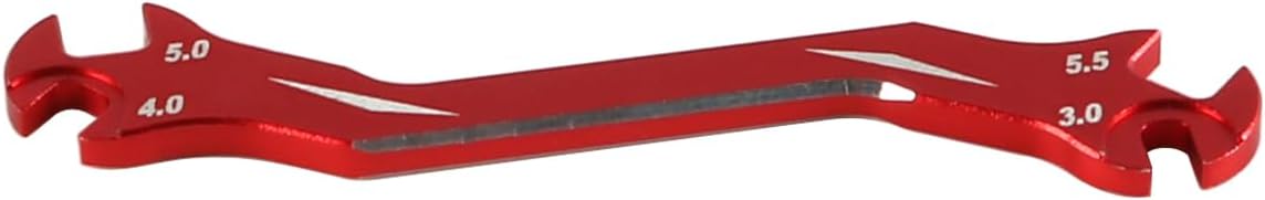 Rc-schraubenschlüssel, Rc-auto-reparaturwerkzeug 3/4/5/5,5 Mm, Präzisions-sechskantmutternschlüssel Für Rc-modelle (rot)