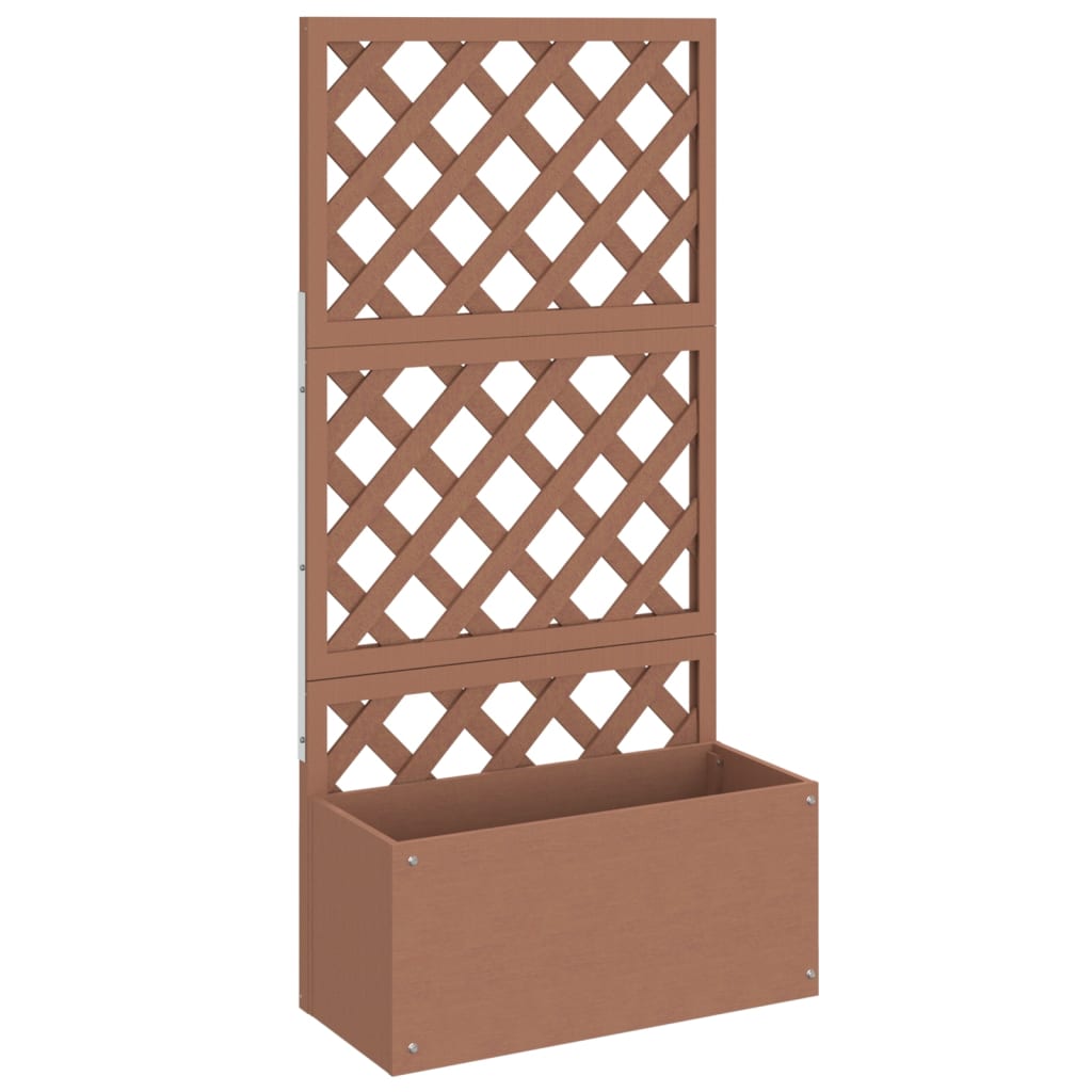 Blumenkasten Mit Rankgitter Braun 65x33x135 Cm Wpc Vidaxl