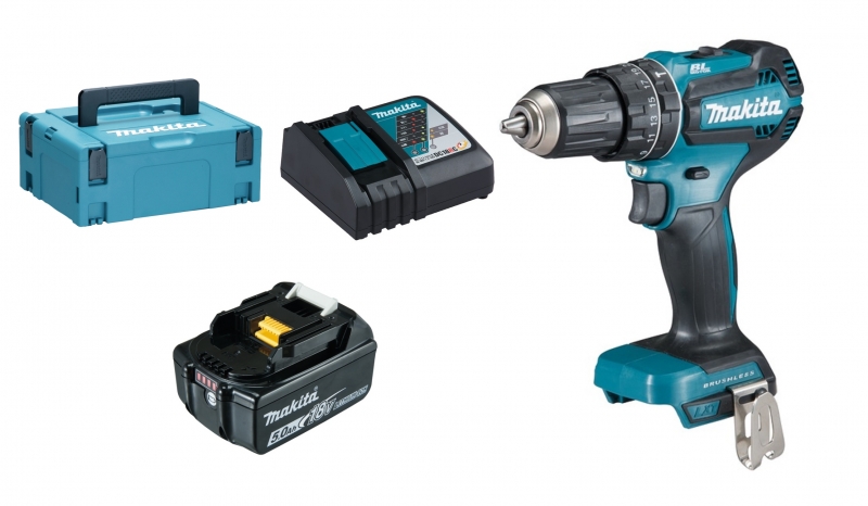 Makita DHP485RT1J 1x 5Ah Akku + Ladegerät im MAKPAC Bild 2