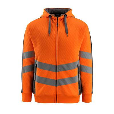 Warnschutz-Kapuzenshirt Corby 50138-932, warnorange/anthrazit, Größe 4XL