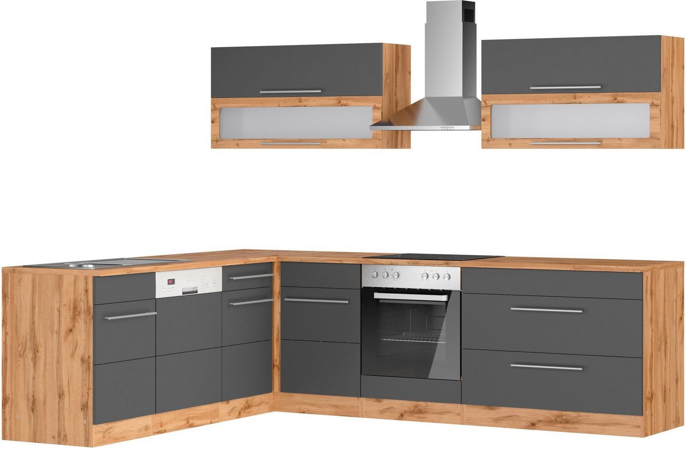 KOCHSTATION Winkelküche KS-Wien, Stellbreite 220 x 270 cm, wahlweise mit E-Geräten Bild 5