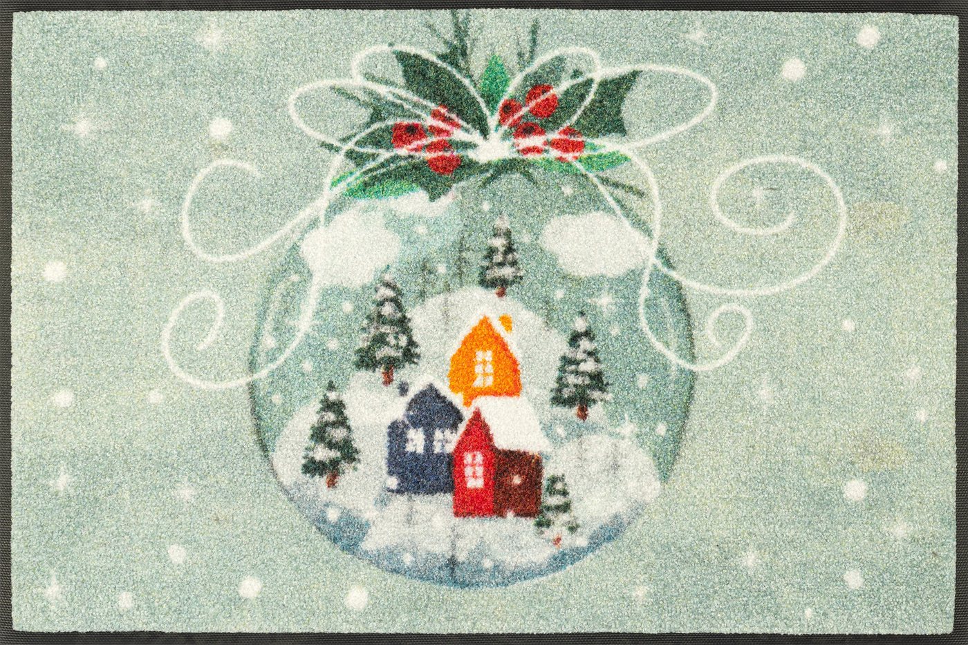 wash+dry by Kleen-Tex Fußmatte Snow Globe, rechteckig, Höhe: 7 mm