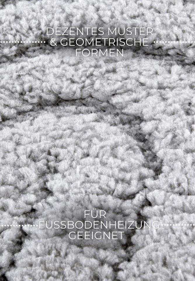 ELLE DECORATION Designteppich Cosy Panglao, auch als Rundteppich erhältlich, rund, Höhe: 14 mm, uni Kurzflor, Hoch Tief Struktur, modern, Skandi, Boho, Wohnzimmer Bild 2