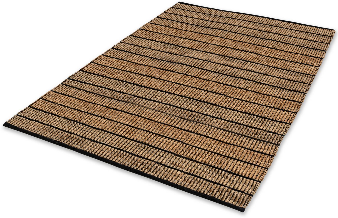 SCHÖNER WOHNEN-Kollektion Teppich Nalaya, rechteckig, Höhe: 10 mm, Jute/Baumwolle, rustikale Haptik, Streifenoptik, Wohnzimmer
