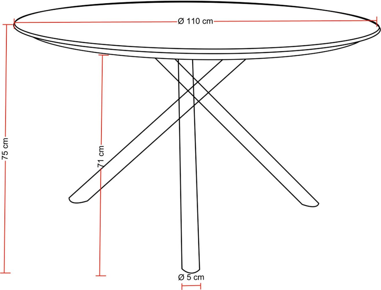 Destiny Garten-Essgruppe TORNO BARLETTA 4 Se + Tisch Ø110cm, grau/anthr., (Set, 5-tlg., 4 Stapelsessel inkl. Sitzkissen, 1 Tisch), Aluminium Rope, HPL Bild 3