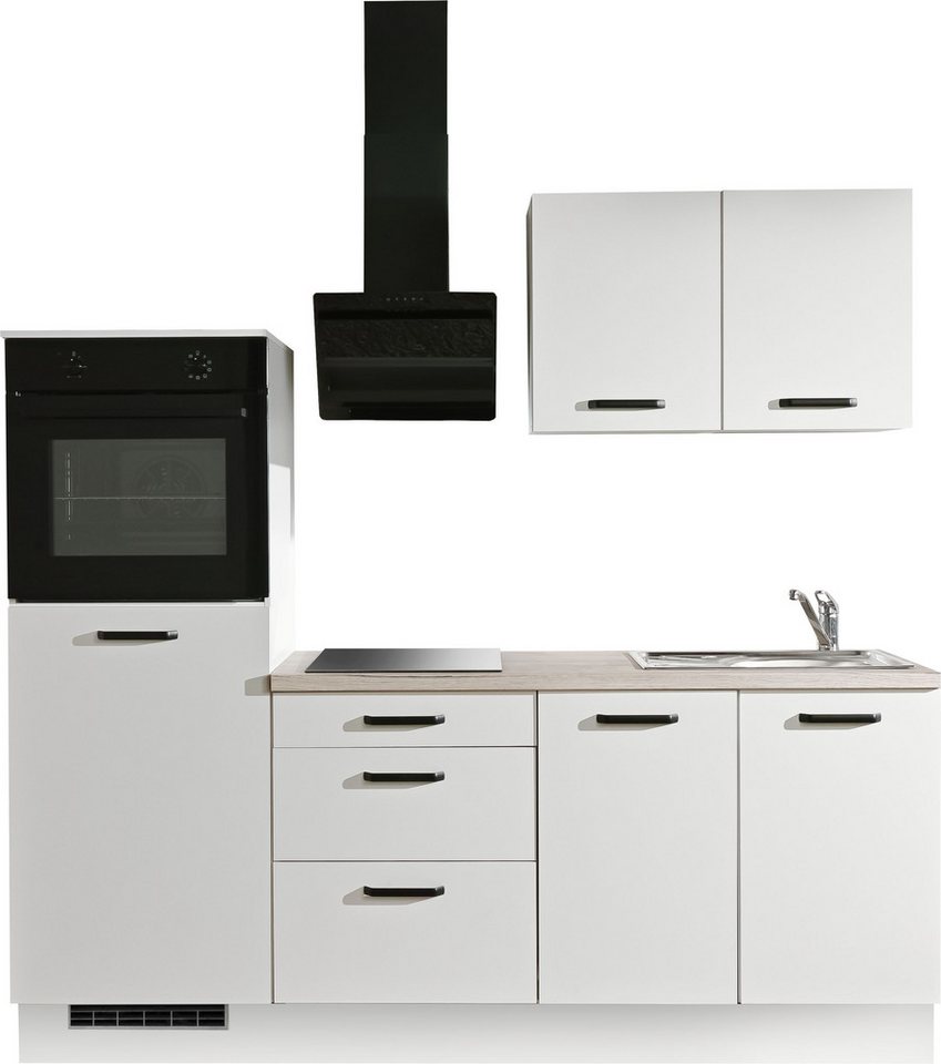 wiho Küchen Küchenzeile Compact, Breite 210cm, wahlweise mit Geräten (mit Kühlschrank) Bild 4