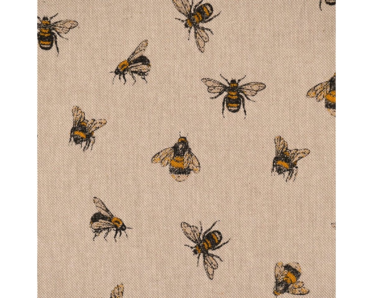 SCHÖNER LEBEN. Tischläufer SCHÖNER LEBEN. Tischläufer Bee Buzzing Bienen Hummeln natur gelb, handmade Bild 3