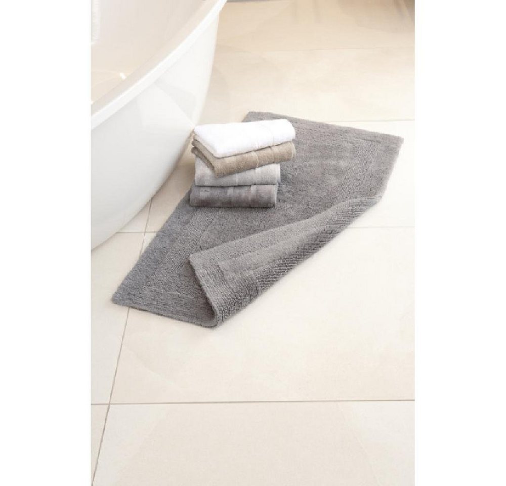 Cawö Badematte Wende-Badteppich Luxus Uni Anthrazit (70x120cm) Bild 3