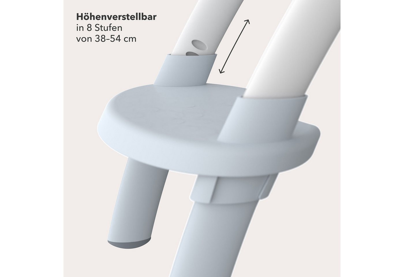Rotho Babydesign Toilettentrainer TOP XTRA WC-Hilfe für Kinder– 2-in-1 WC-Sitz mit Leiter, Ergonomischer Lehne, höhenverstellbar & klappbar mit Griffen Bild 4