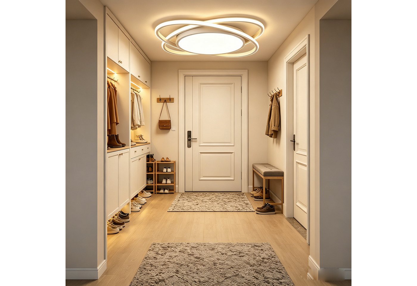 OYLCDI Deckenleuchten LED Deckenlampe Ø40cm,Dimmbar mit Fernbedienung für Wohnzimmer, LED fest integriert, 62W 3000-6500k, Modern Runde Wohnzimmer Schlafzimmer Arbeitszimmer Esszimmer Dekoration Lampen, Mit Speicherfunktion.Lichtfarbe- und Helligkeit einstellbar Bild 4