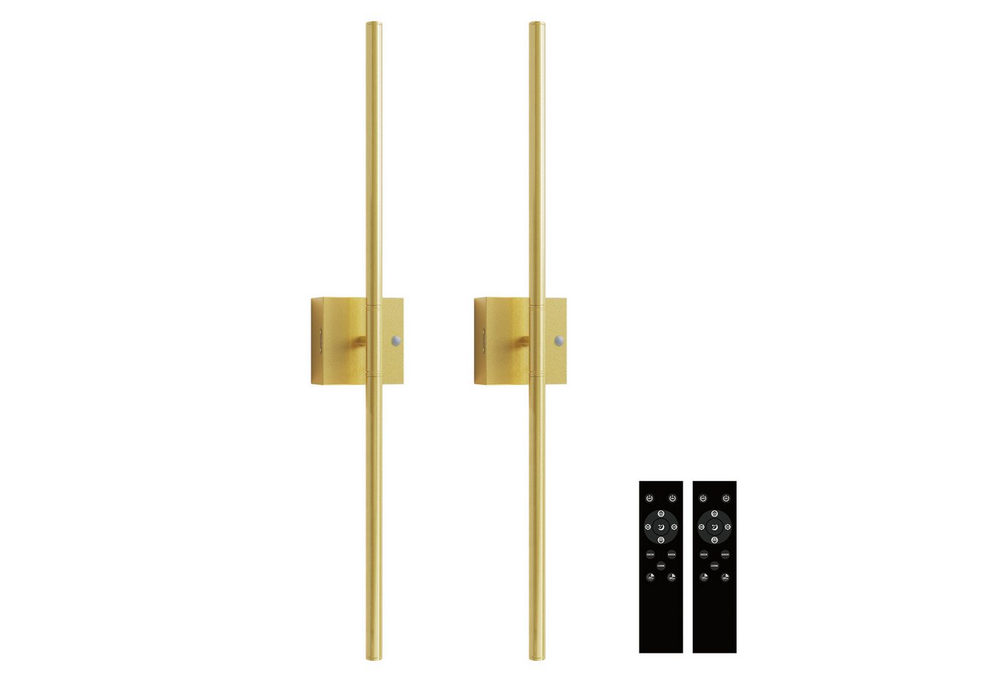 LOHAS-LED Wandleuchte Akku LED Wandleuchte Linear Gold 72 cm, 3 CCT dimmbar, Nachtlicht / Timer / Helligkeit anpassen / Bewegungssensor, LED fest integriert, Warmweiß, Tagesweiß, Kaltweiß, Touch & Fernbedienung, 10000mAh Batterie mit Sensor Bild 4