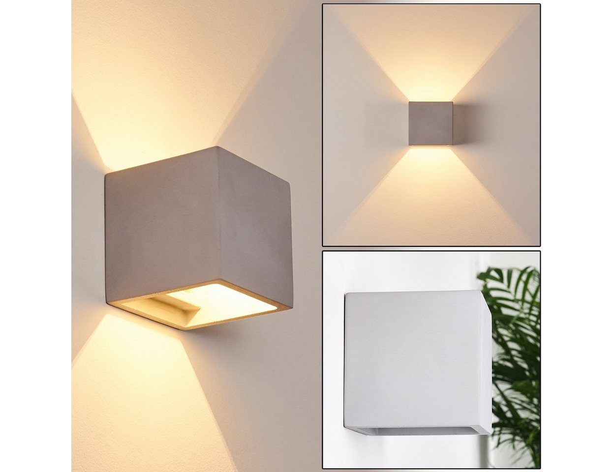 hofstein Wandleuchte »Alli« moderne Wandlampe aus Beton in Grau, mit Lichteffekt, ohne Leuchtmittel, 1xG9, Innen mit Up & Down-Effekt Bild 3