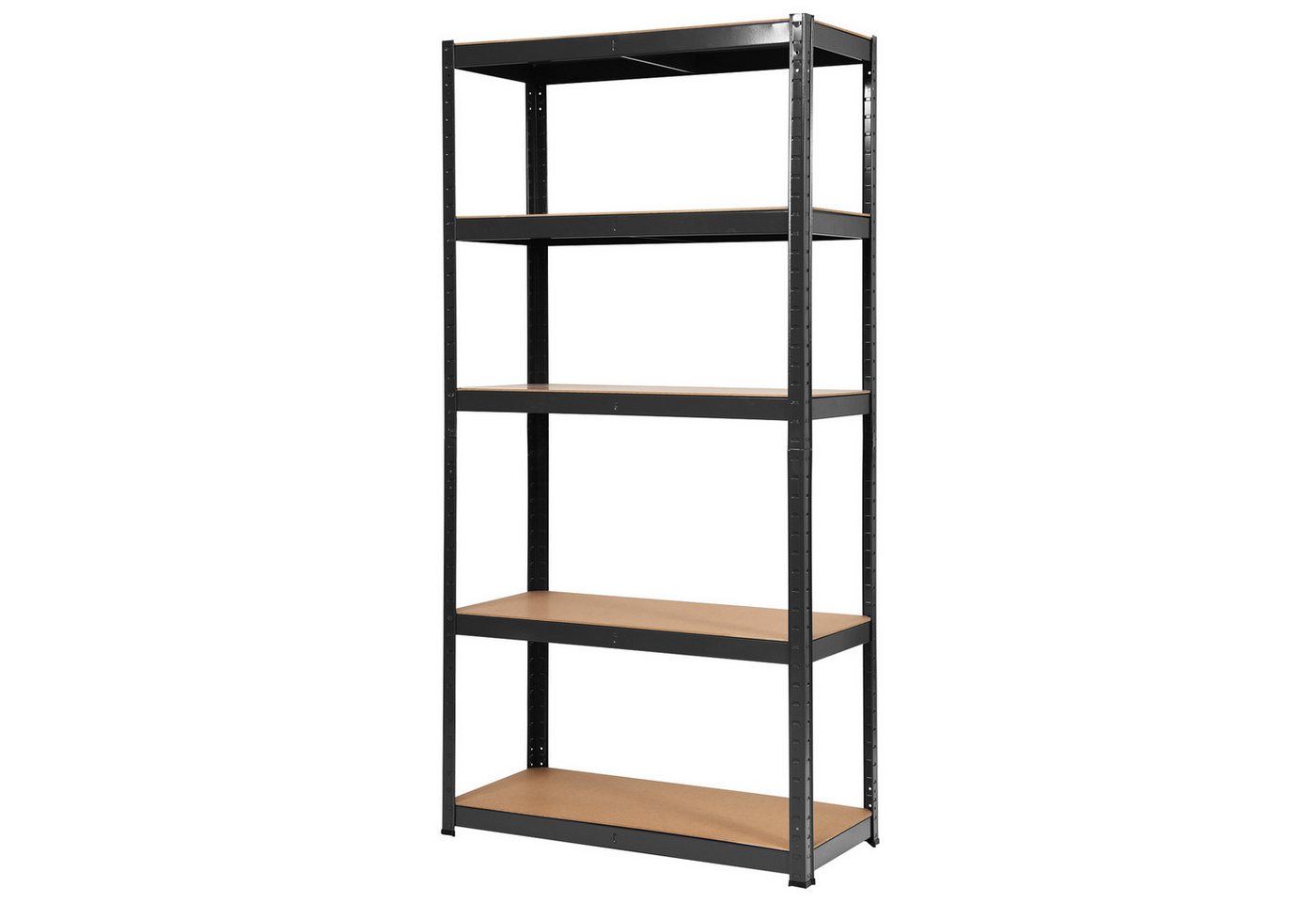 COSTWAY Schwerlastregal, 5 Ebenen, bis 175kg pro Ebenen 180x90x40cm Schwarz Bild 4