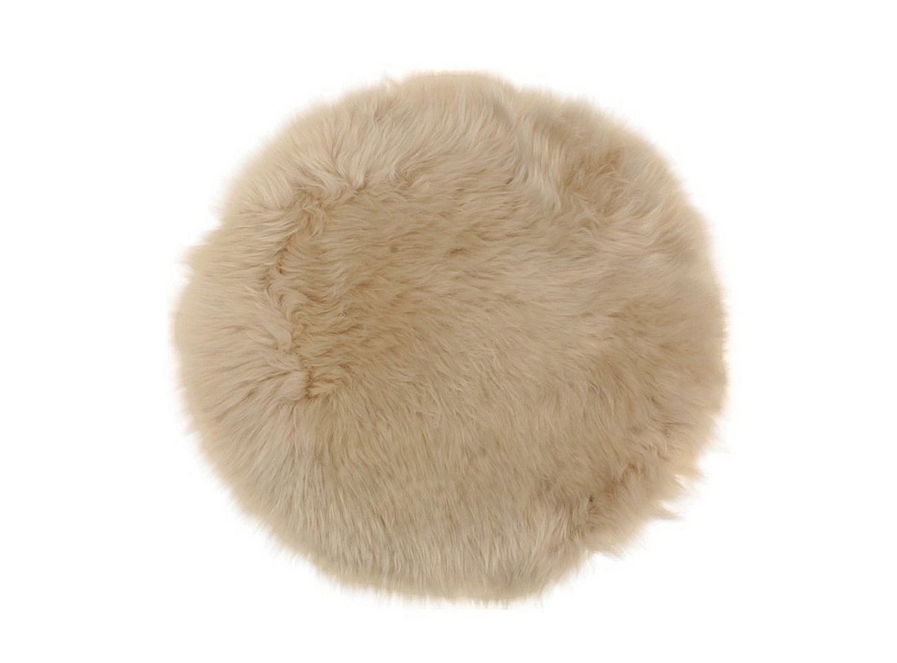 Macosa Home Fellteppich Dekofell rund 34 cm echtes Lammfell Stuhlkissen Sitzplaid Sitzfell, rund, Sitzkissen Dekofell modern Echtfell Bild 3