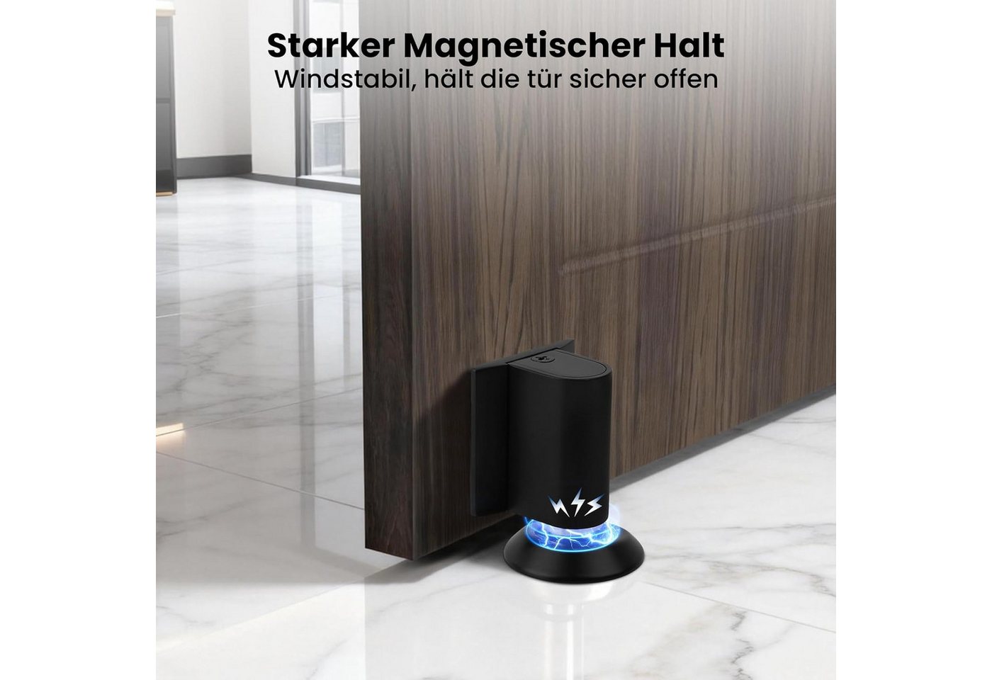 AFKSMILE Bodentürstopper Magnetischer Türstopper Boden, Magnetic Door Stopper Selbstklebend, Türpuffer Wandschutz Türfeststeller mit Klebeband & Schrauben Bild 3