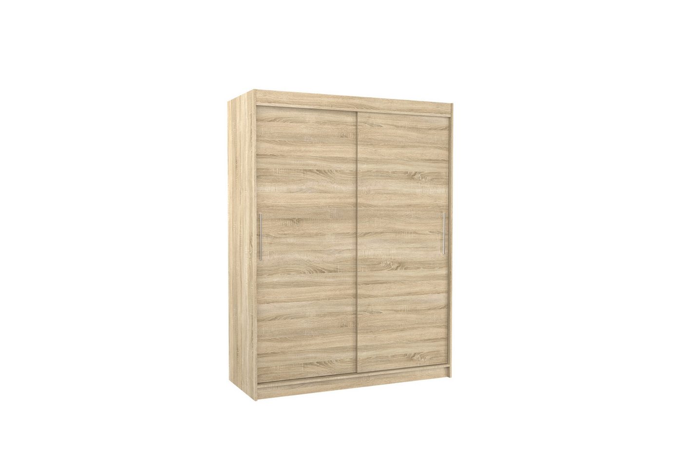 MOEBLO Schiebetürenschrank Lynox 150 (Moderner Kleiderschrank mit 2 Türen, 6 Regalen & Kleiderstange, Schwebetürenschrank 2-türig Schrank Garderobe Schiebtüren Schlafzimmer) (BxHxT): 150x200x58 cm Bild 5