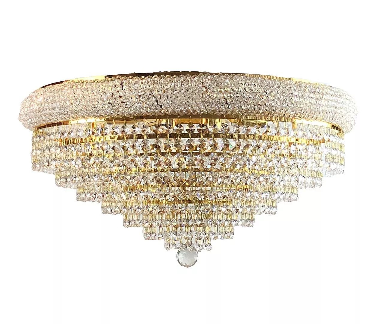 PGA-Lights Deckenleuchte Kristall Deckenleuchte Granada Gold Ø60cm gefertigt aus Kristallen Bild 2