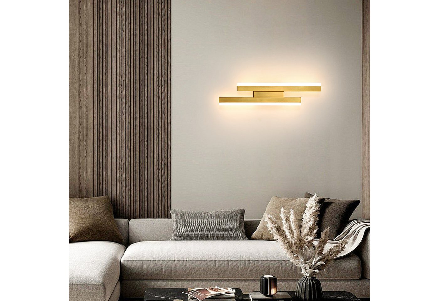Riserva LED Wandstrahler LED Wandleuchte innen Weiß 16W 3 Lichtfarben Modern 40 cm, LED wechselbar, Energiesparend, kein Flimmern, Augenschutzdesign Bild 4