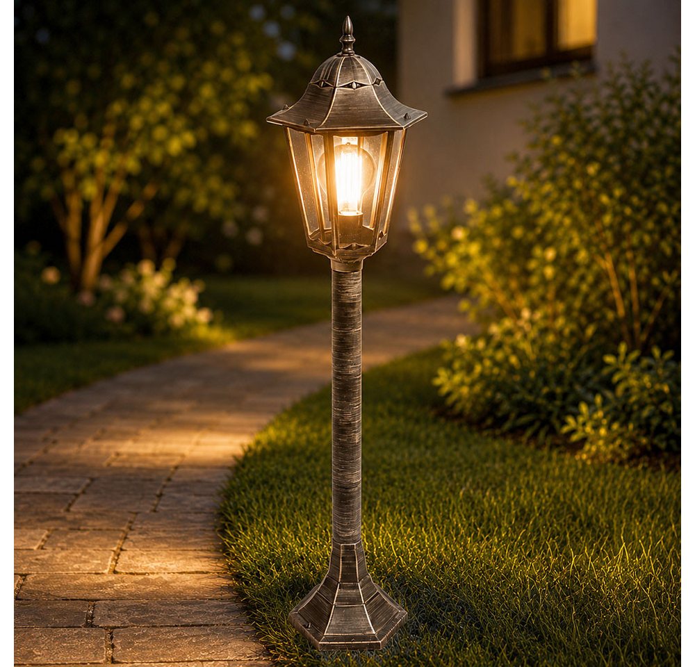 Harms Import LED Außen-Stehlampe, Leuchtmittel inklusive, Warmweiß, LED Gartenlaterne für Draußen Außenstehlampe für Garten Bild 2