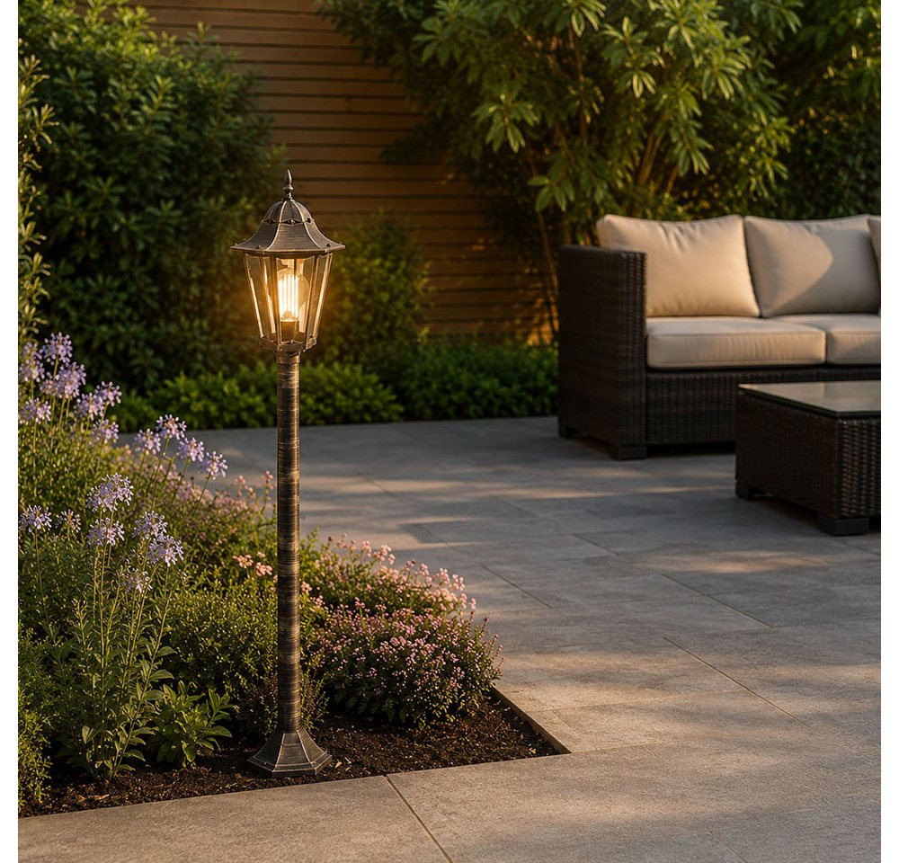 Harms Import LED Außen-Stehlampe, Leuchtmittel inklusive, Warmweiß, LED Gartenlaterne für Draußen Außenstehlampe für Garten Bild 4
