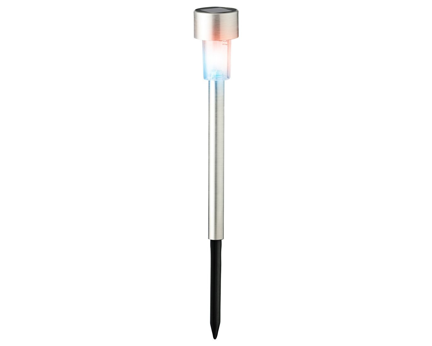 Lumineo LED Solarleuchte, Farbwechsel, warmweiß, LED Solar Außenleuchte 24cm Edelstahl mit Farbwechsel 4er Set Bild 5