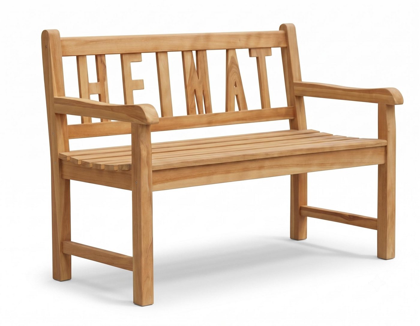 Garden Pleasure Gartenbank Gartenbank HEIMAT 2-Sitzer aus Teak Wetterfest & Langlebig