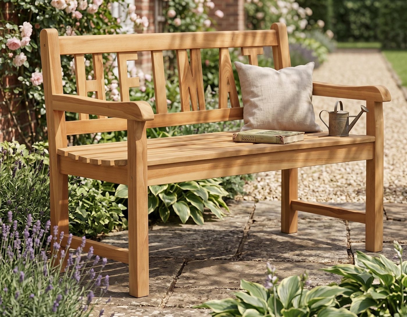 Garden Pleasure Gartenbank Gartenbank HEIMAT 2-Sitzer aus Teak Wetterfest & Langlebig Bild 2