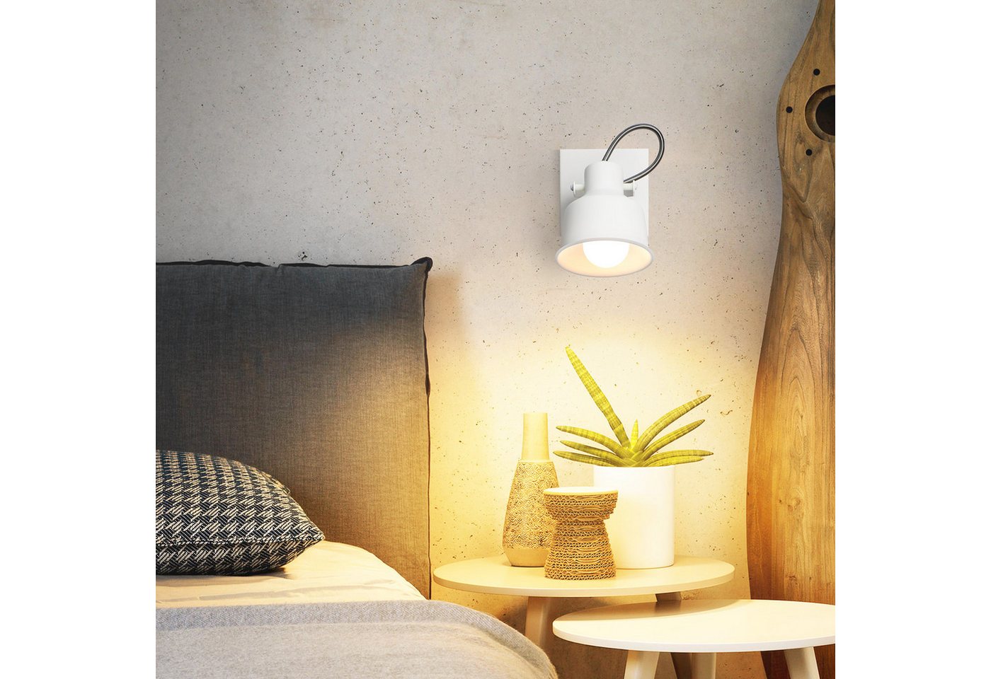 Nettlife Wandstrahler Schwarz Vintage E14 Deckenstrahler Schwenkbar 350° 40W Wandleuchte, Schwenkbar, LED wechselbar, Retro Küchenlampe für Wohnzimmer Schlafzimmer Büro Bild 5