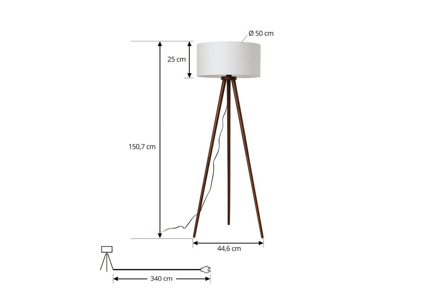 Lindby Stehlampe Charlia, IP20, 1 x 15 W LED Bild 2