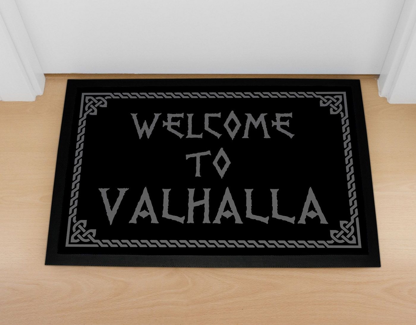 MoonWorks Fußmatte Fußmatte mit Spruch Welcome to Valhalla Wikinger Viking Willkommen, rechteckig Bild 4