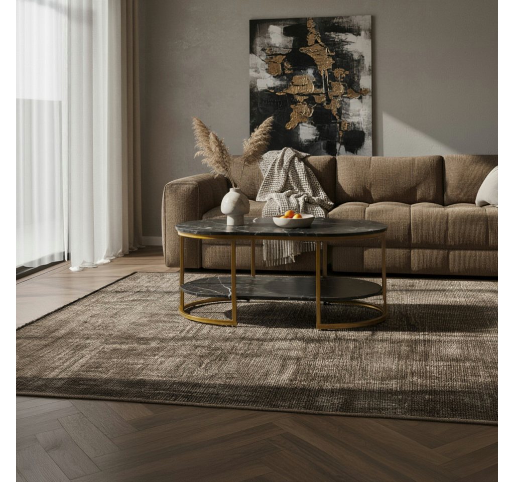 KADIMA DESIGN Wollteppich KOFEL Wohnzimmer Waschbar Schlafzimmer Wohnzimmerteppich Esszimmer, Läufer, Höhe: 9 mm, Beige, 80x150 cm, Esszimmerteppich Schlafzimmerteppich Waschbar