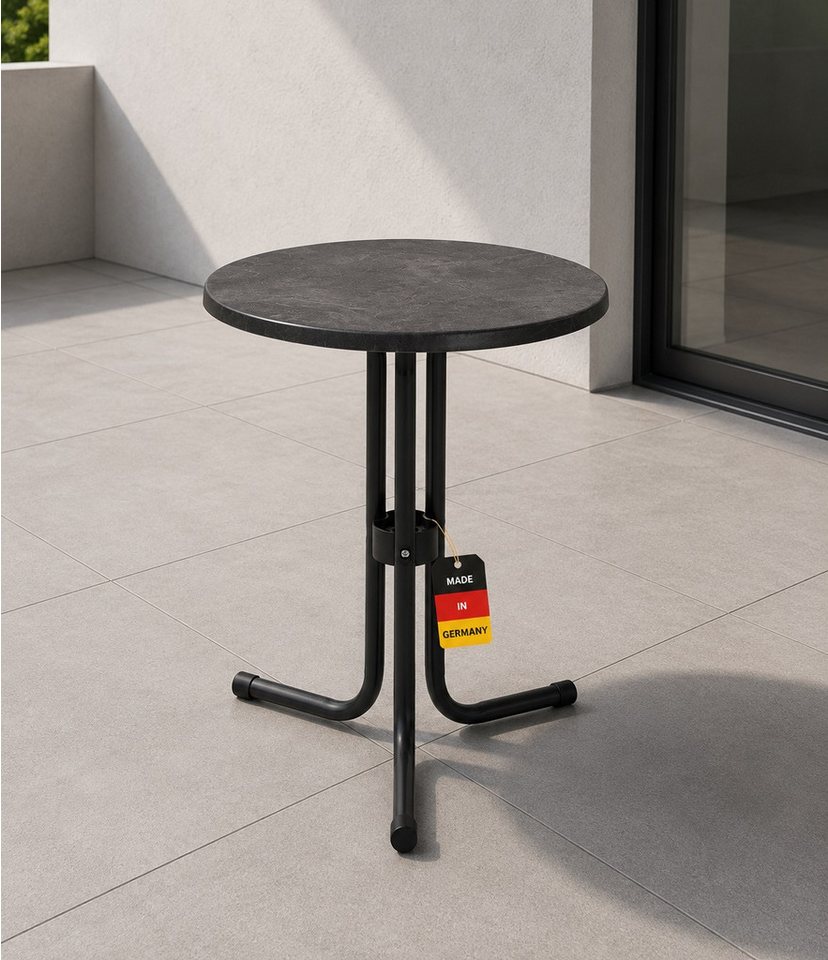Gardissimo Gartentisch 60 cm rund Bistrotisch breit Made in Germany (Spar-Set, 1-St., 1 Tisch), kratzfest / wetterfest / pflegeleicht Bild 2