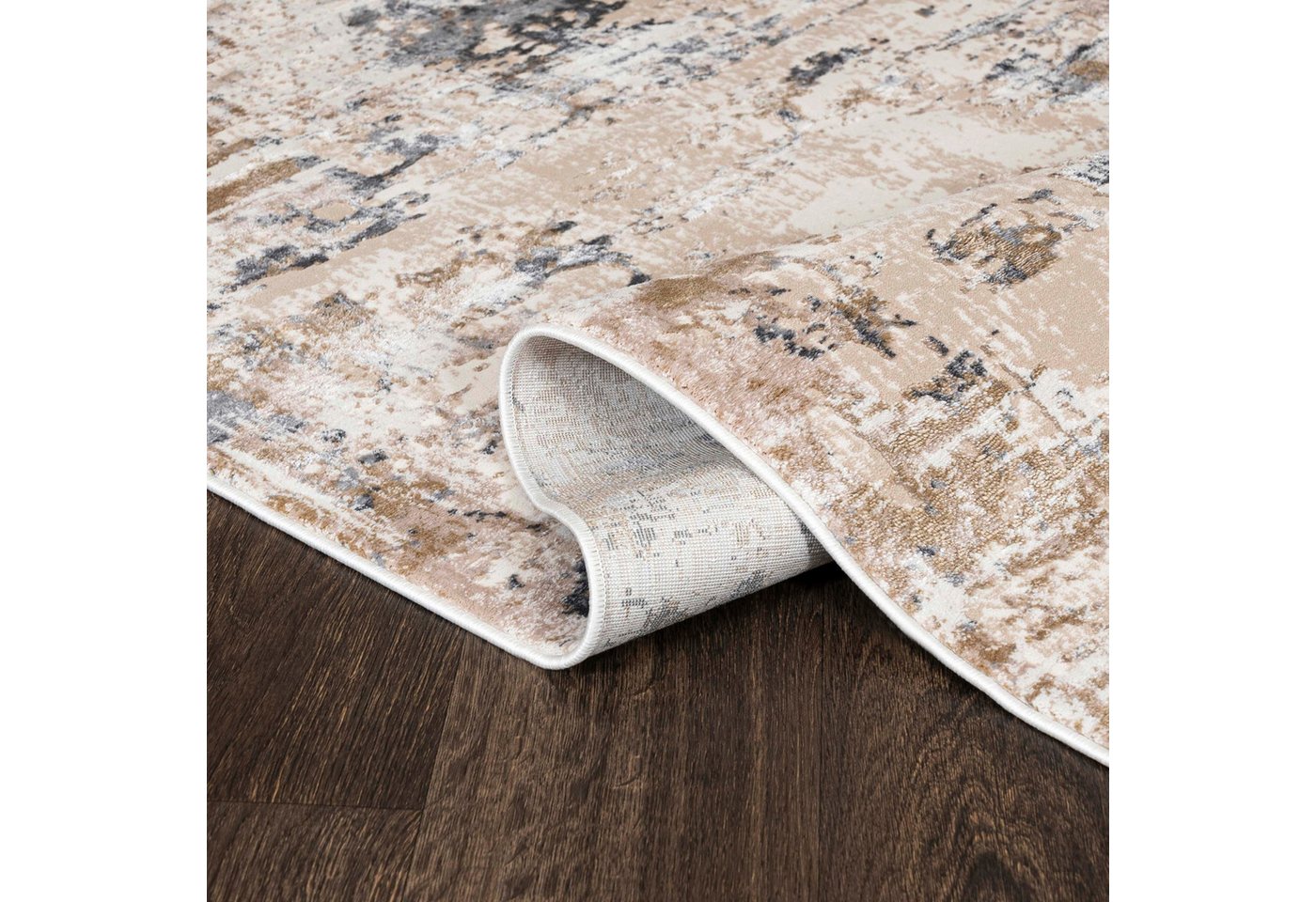 Mazovia Designteppich Modern Abstrakt Teppich für Wohnzimmer Schlafzimmer Büro - Kurzflor, 120 x 170 cm, Fußbodenheizung Bild 2