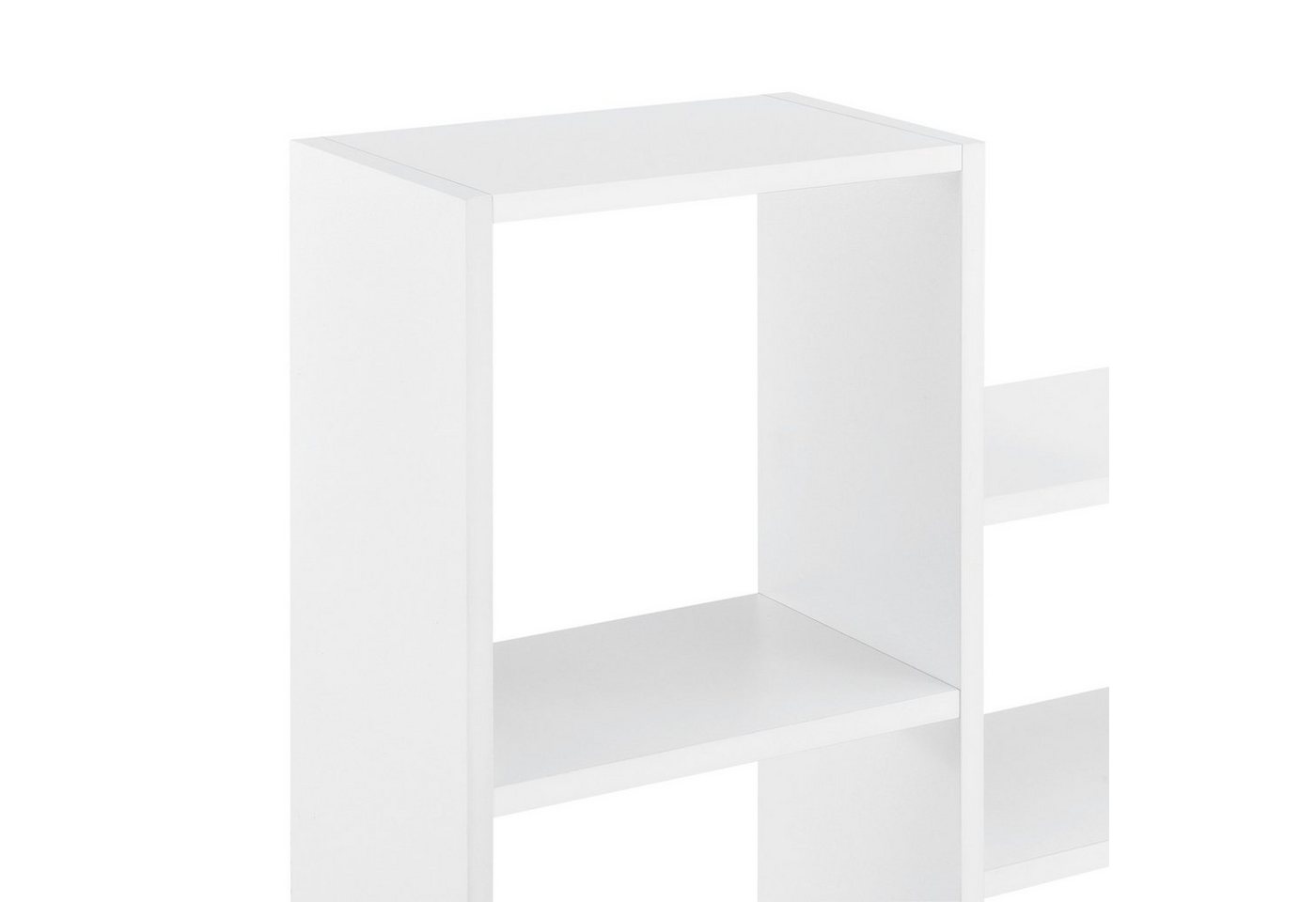 en.casa Wandregal, »Lillesand« Bücherregal mit 5 Ablagen 101x18x60cm Weiß