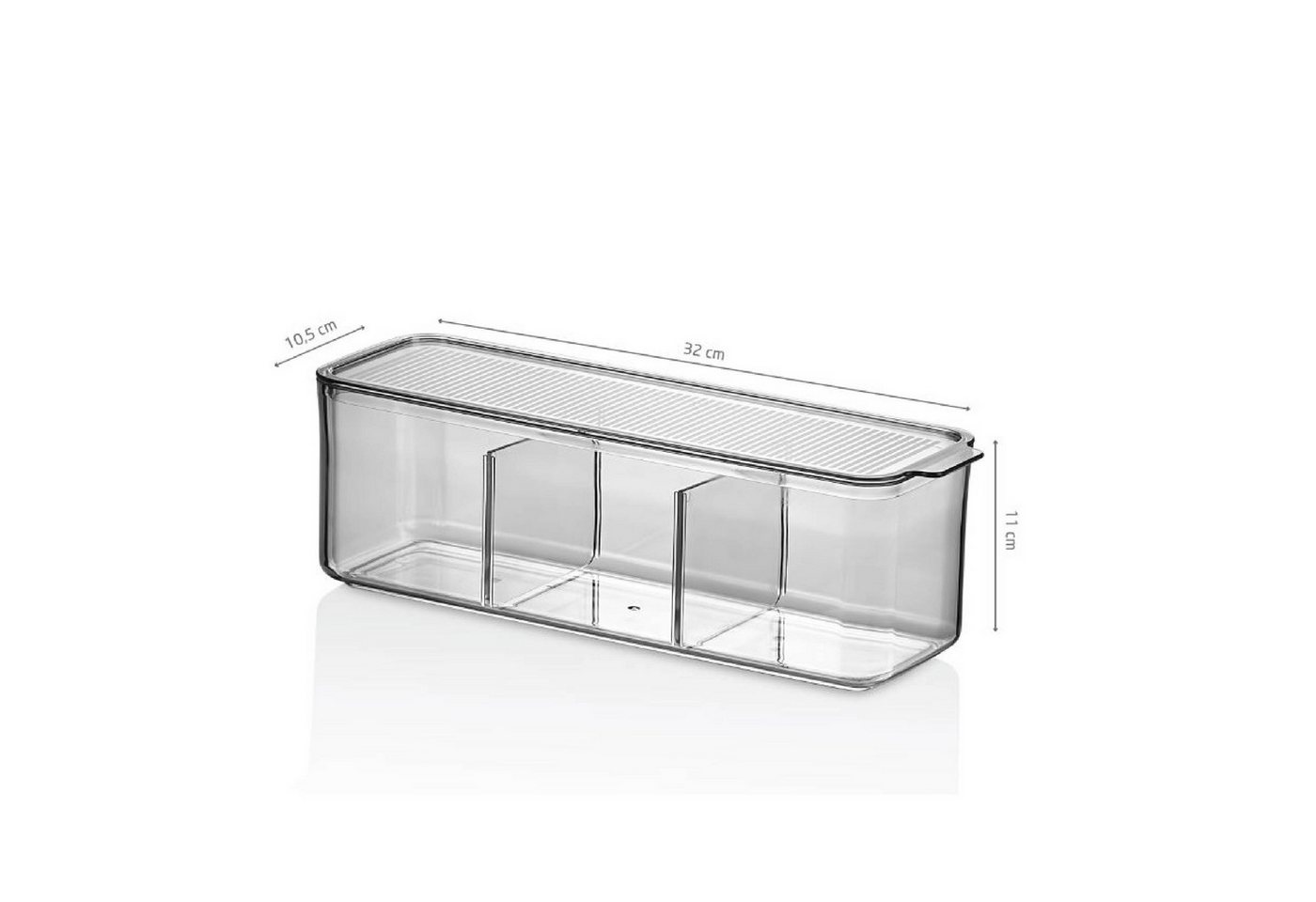 Vip Ahmet Küchenorganizer-Set Vorratsgläser, BPA-frei Kunststoff, 2er Set, 2x2,5L, (2 Stück Aufbewahrungsbehälter mit Trennfach, je 2,5 L), mit Feuchtigkeitskontrolle und Trennfächern Bild 2